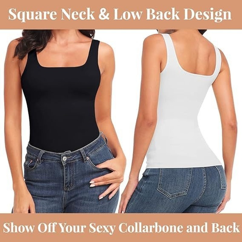 Women Seamless Square Neck Com - Shapewear Bodysuit Firm review and price