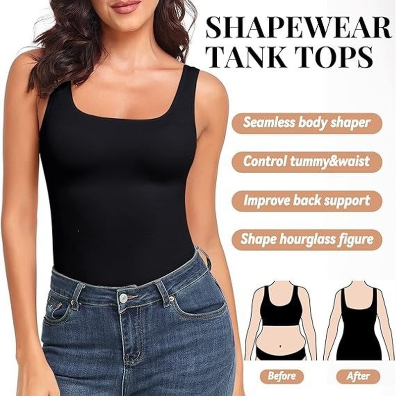 Women Seamless Square Neck Com - Shapewear Bodysuit Firm review and price