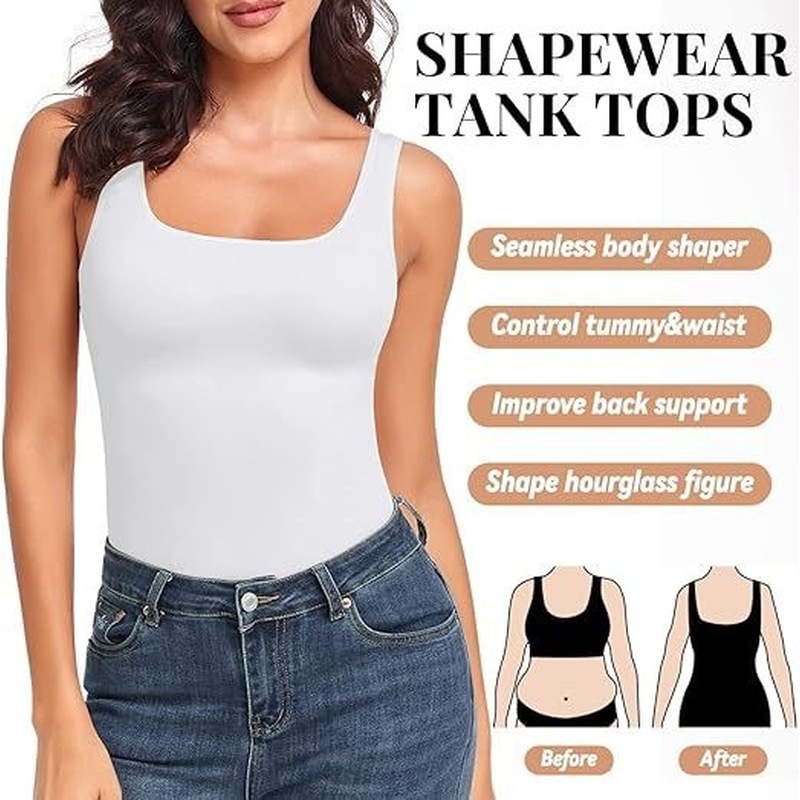 Women Seamless Square Neck Com - Shapewear Bodysuit Firm review and price